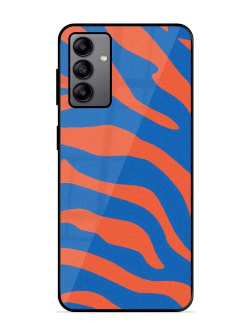 Zebra Stripes In Blue And Orange Glossy Soft Edge Case for Samsung Galaxy A04S