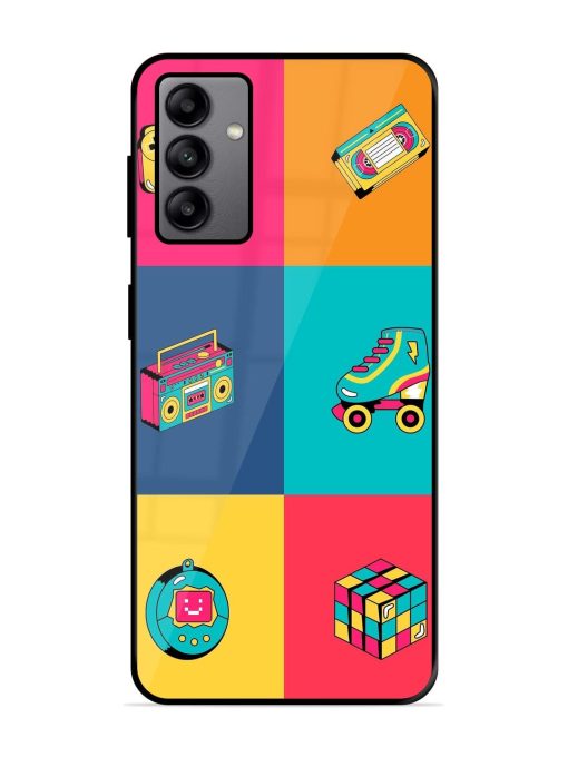 90S Throwback Grid Glossy Soft Edge Case for Samsung Galaxy A04S Chachhi