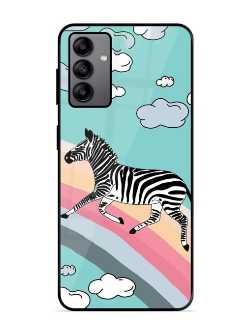 Zebra On A Rainbow Glossy Soft Edge Case for Samsung Galaxy A04S Chachhi