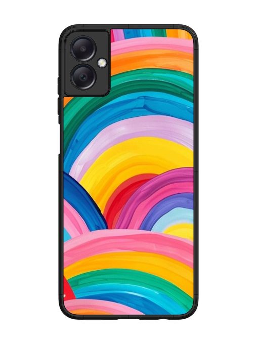 Rainbow Symphony Glossy Soft Edge Case for Samsung Galaxy A05 Chachhi