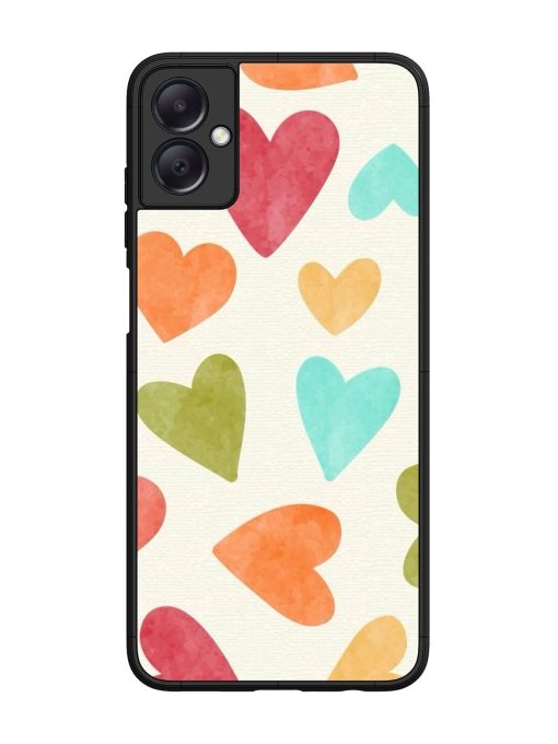 Watercolor Hearts Glossy Soft Edge Case for Samsung Galaxy A05 Chachhi