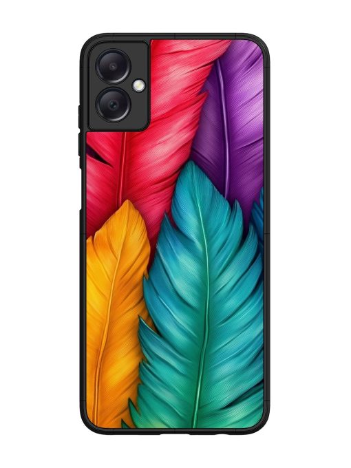 Rainbow Feathers Glossy Soft Edge Case for Samsung Galaxy A05 Chachhi