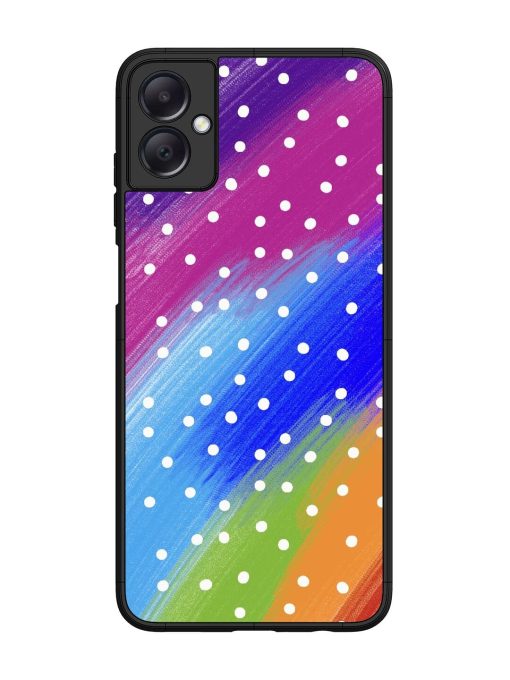 Rainbow Polka Dot Dream Glossy Soft Edge Case for Samsung Galaxy A05 Chachhi