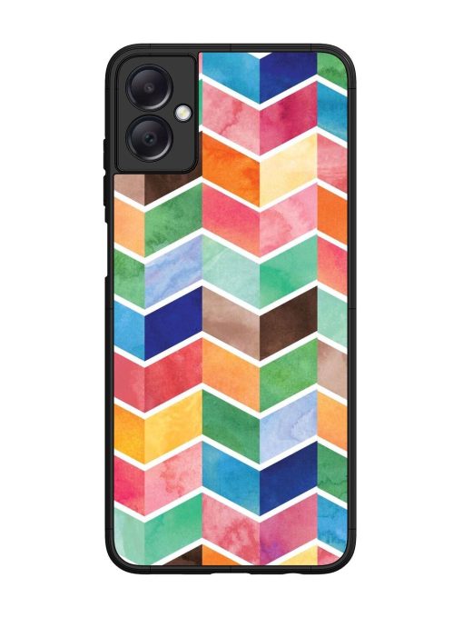 Watercolor Chevron Whimsy Glossy Soft Edge Case for Samsung Galaxy A05 Chachhi