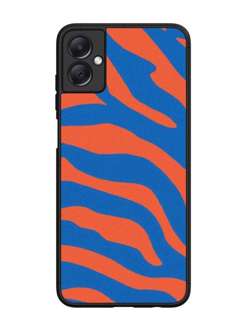 Zebra Stripes In Blue And Orange Glossy Soft Edge Case for Samsung Galaxy A05 Chachhi