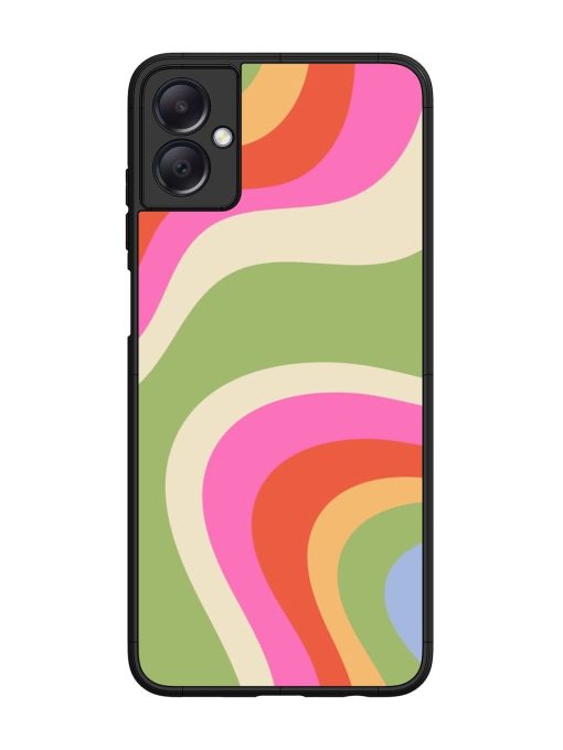 Wavy Rainbow Wonderland Glossy Soft Edge Case for Samsung Galaxy A05 Chachhi