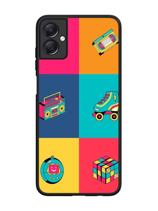 90S Throwback Grid Glossy Soft Edge Case for Samsung Galaxy A05 Chachhi