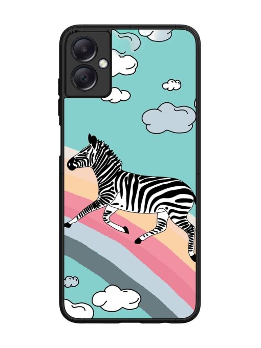 Zebra On A Rainbow Glossy Soft Edge Case for Samsung Galaxy A05 Chachhi