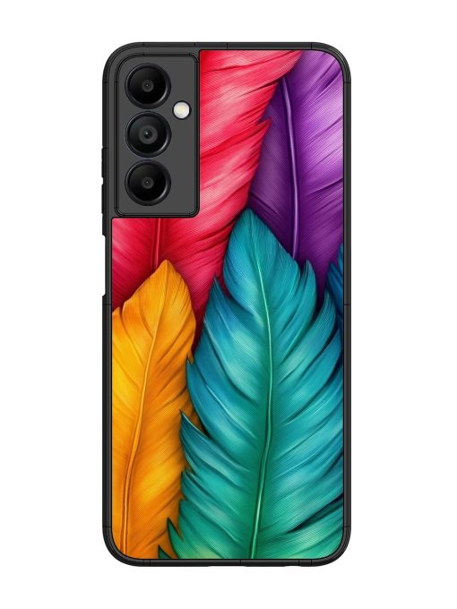 Rainbow Feathers Glossy Soft Edge Case for Samsung Galaxy A05S Chachhi