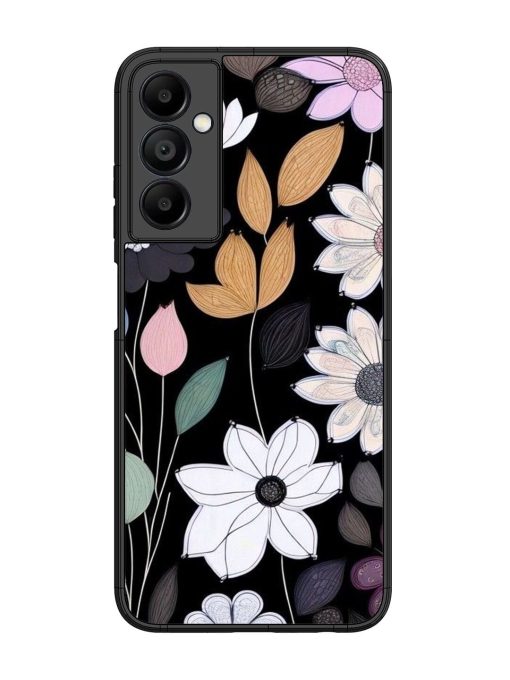 Whimsical Blooms On Black Glossy Soft Edge Case for Samsung Galaxy A05S Chachhi