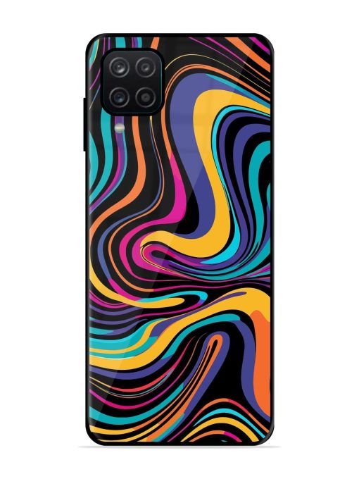 Psychedelic Swirl Glossy Soft Edge Case for Samsung Galaxy A12 Chachhi