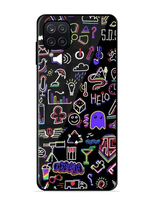 Neon Doodle Glossy Soft Edge Case for Samsung Galaxy A12