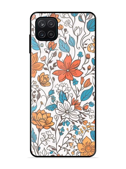 Floral Symphony Glossy Soft Edge Case for Samsung Galaxy A12 Chachhi