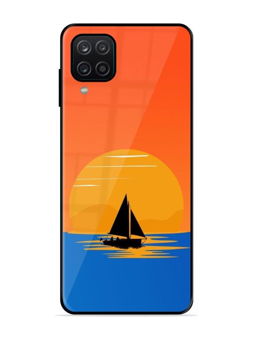 Sunset Sail Glossy Soft Edge Case for Samsung Galaxy A12 Chachhi