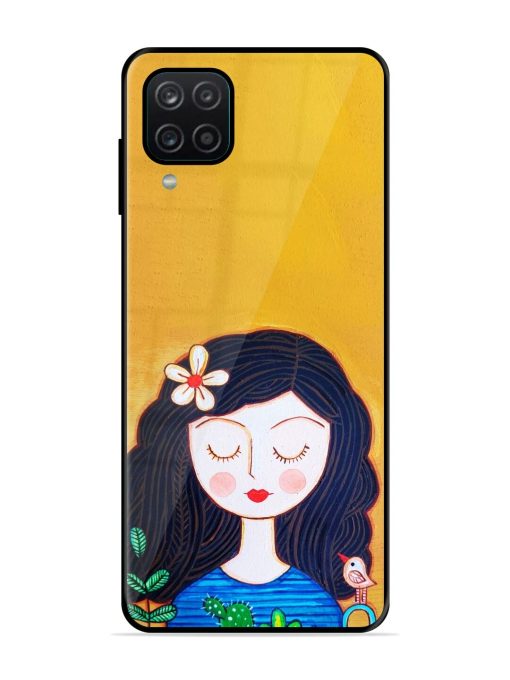 Girl Illustration Glossy Soft Edge Case for Samsung Galaxy A12 Chachhi