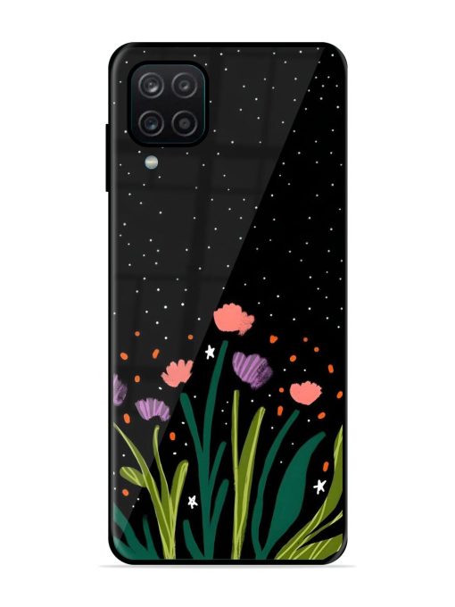 Midnight Bloom Glossy Soft Edge Case for Samsung Galaxy A12 Chachhi