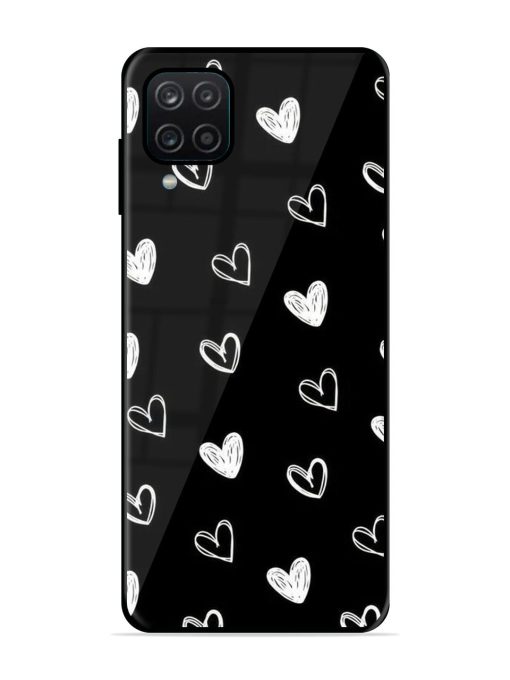 Scattered Hearts Glossy Soft Edge Case for Samsung Galaxy A12 Chachhi