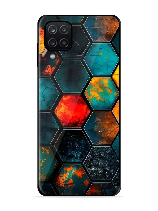 Hexagon Hive Glossy Soft Edge Case for Samsung Galaxy A12 Chachhi