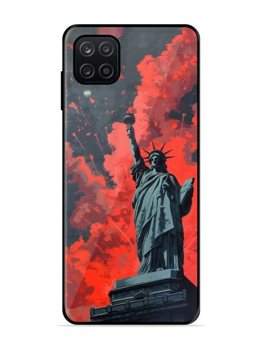 Lady Liberty'S Firework Finale Glossy Soft Edge Case for Samsung Galaxy A12 Chachhi