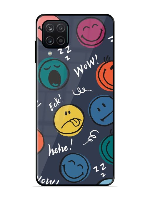 Emoticon Parade Glossy Soft Edge Case for Samsung Galaxy A12 Chachhi