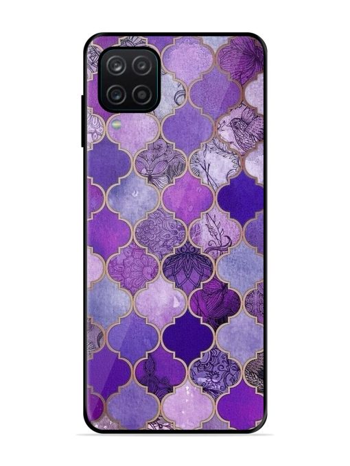 Purple Mosaic Magic Glossy Soft Edge Case for Samsung Galaxy A12 Chachhi