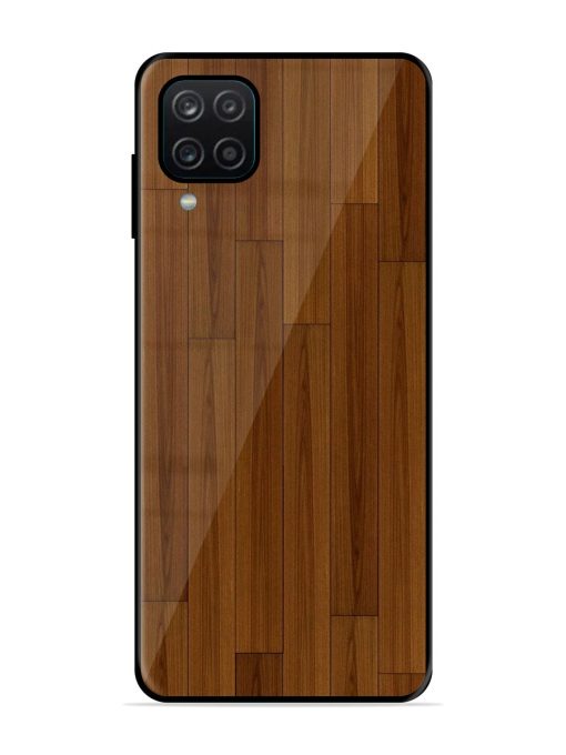 Warm Woodgrain Glossy Soft Edge Case for Samsung Galaxy A12 Chachhi