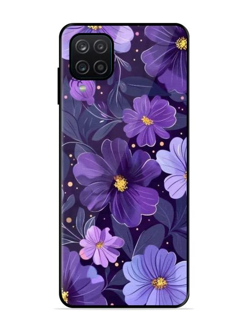 Purple Paradise Glossy Soft Edge Case for Samsung Galaxy A12 Chachhi