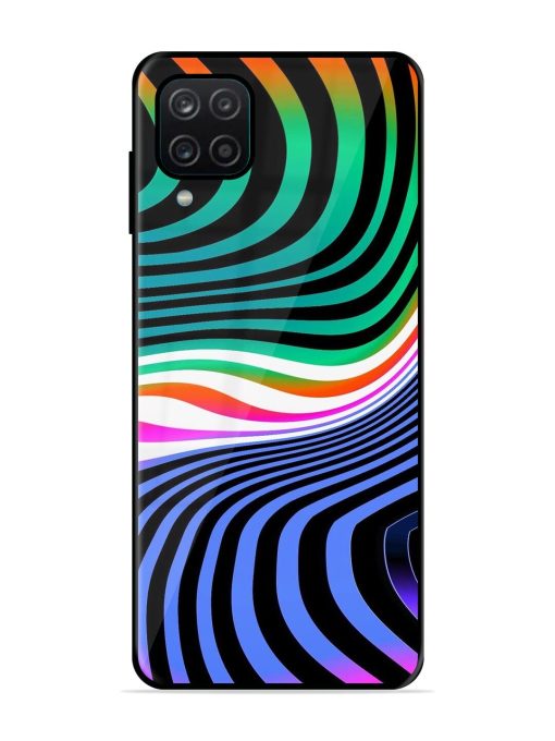 Psychedelic Waves Glossy Soft Edge Case for Samsung Galaxy A12 Chachhi