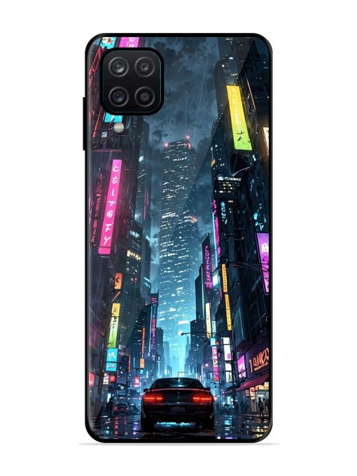 Neon Nightscape Glossy Soft Edge Case for Samsung Galaxy A12 Chachhi