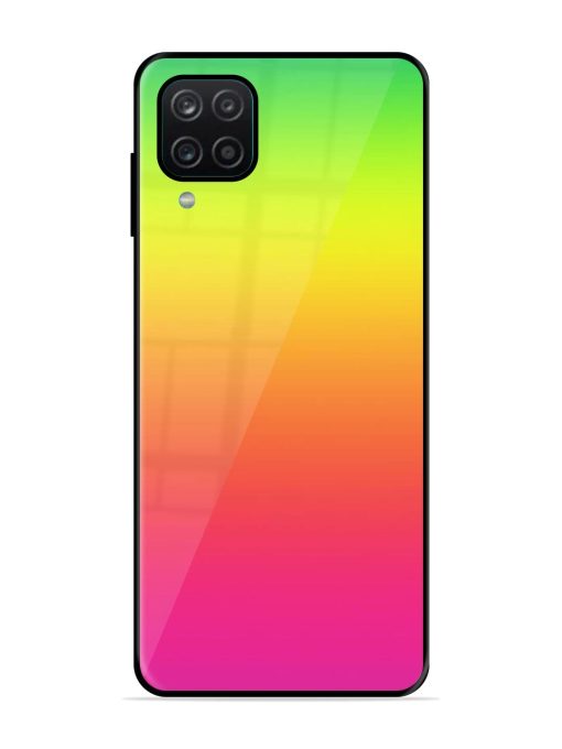 Rainbow Gradient Glossy Soft Edge Case for Samsung Galaxy A12 Chachhi