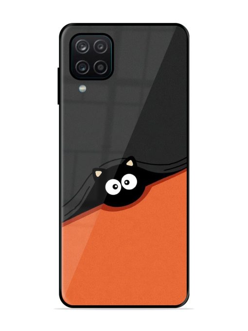 Peek-A-Boo Kitty Glossy Soft Edge Case for Samsung Galaxy A12