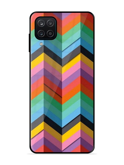 Colorful Zigzag Glossy Soft Edge Case for Samsung Galaxy A12 Chachhi