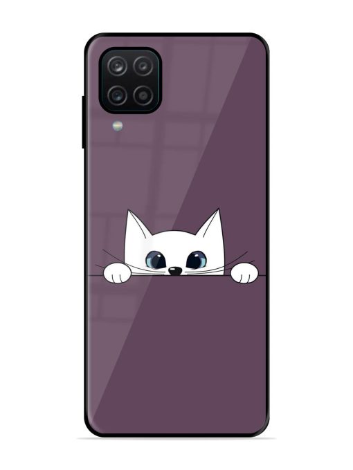 Peek-A-Boo Kitty Glossy Soft Edge Case for Samsung Galaxy A12 Chachhi