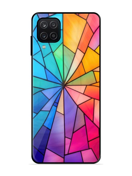 Stained Glass Kaleidoscope Of Colors Glossy Soft Edge Case for Samsung Galaxy A12 Chachhi