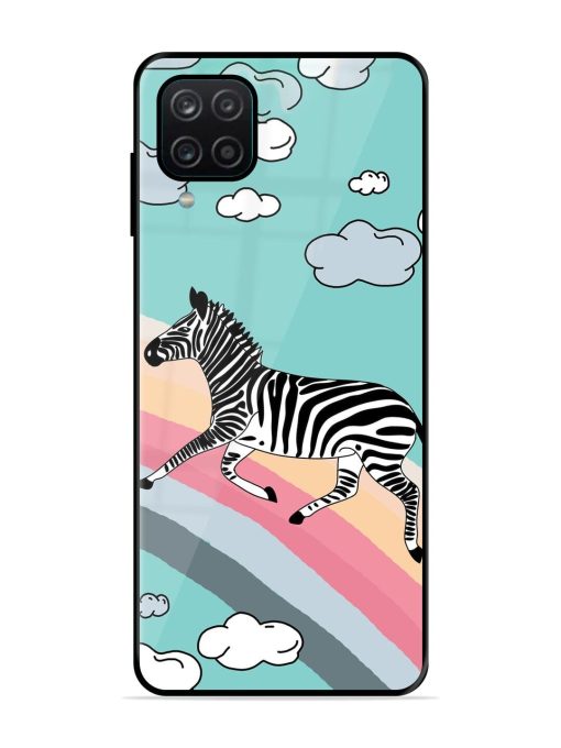 Zebra On A Rainbow Glossy Soft Edge Case for Samsung Galaxy A12 Chachhi