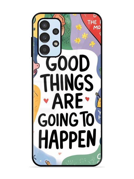 Uplifting Scribbles Glossy Soft Edge Case for Samsung Galaxy A13 Chachhi