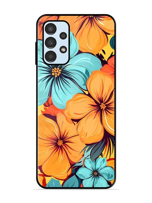 Tropical Bloom Glossy Soft Edge Case for Samsung Galaxy A13 Chachhi