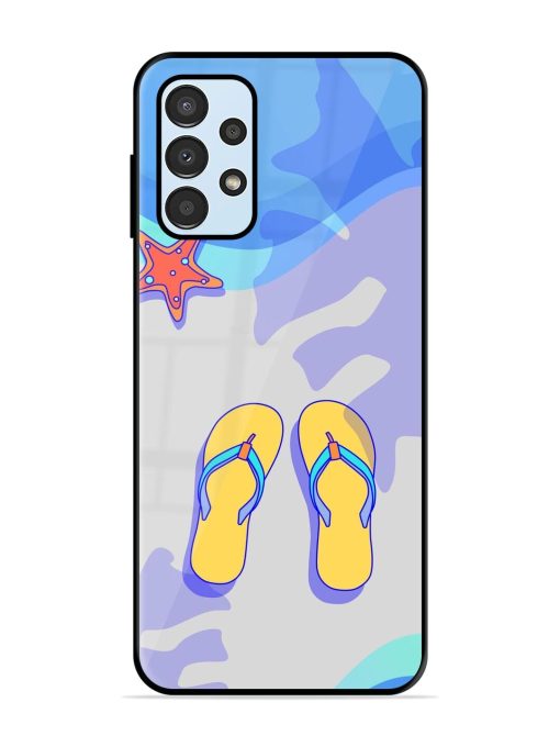 Sandy Toes And Salty Seas Glossy Soft Edge Case for Samsung Galaxy A13 Chachhi