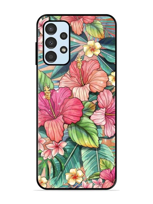 Tropical Tapestry Glossy Soft Edge Case for Samsung Galaxy A13 Chachhi