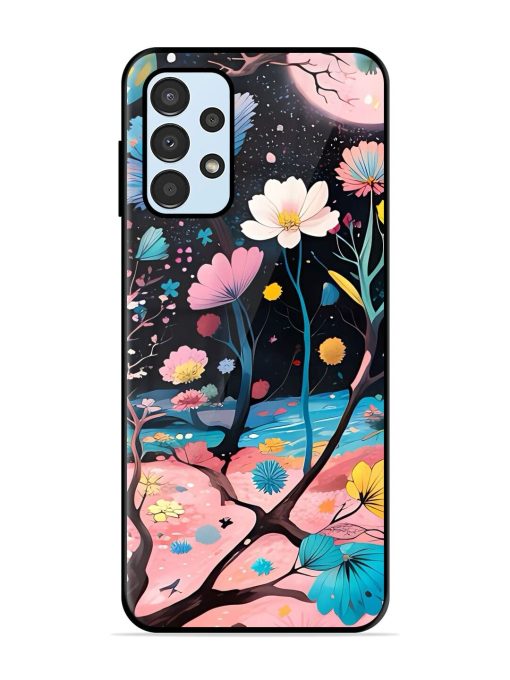 Cosmic Bloom Glossy Soft Edge Case for Samsung Galaxy A13 Chachhi