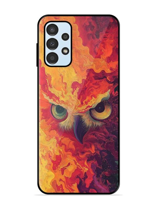 Fiery Owl Glossy Soft Edge Case for Samsung Galaxy A13 Chachhi