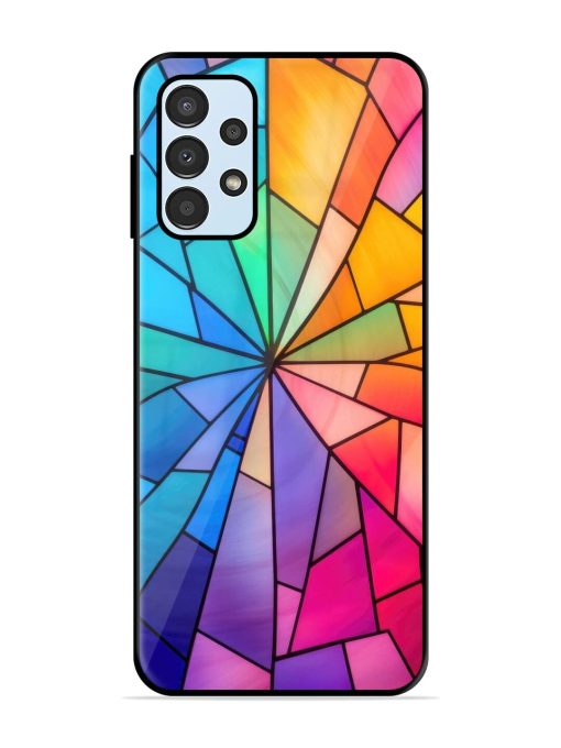 Stained Glass Kaleidoscope Of Colors Glossy Soft Edge Case for Samsung Galaxy A13 Chachhi