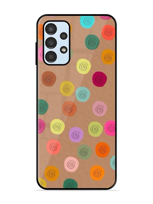 Swirly Dots On Kraft Glossy Soft Edge Case for Samsung Galaxy A13 Chachhi