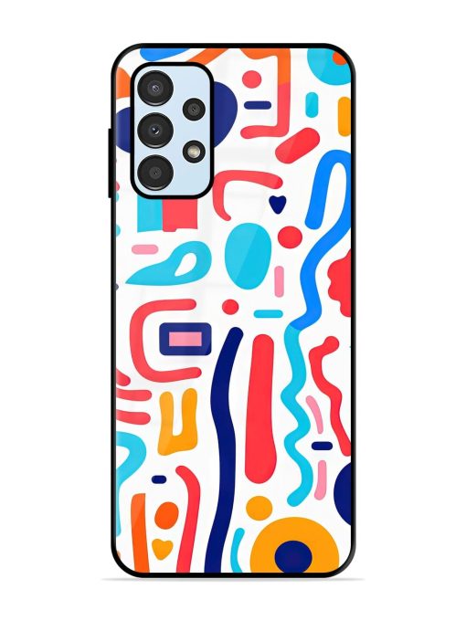 Whimsical Doodle Chaos Glossy Soft Edge Case for Samsung Galaxy A13 Chachhi