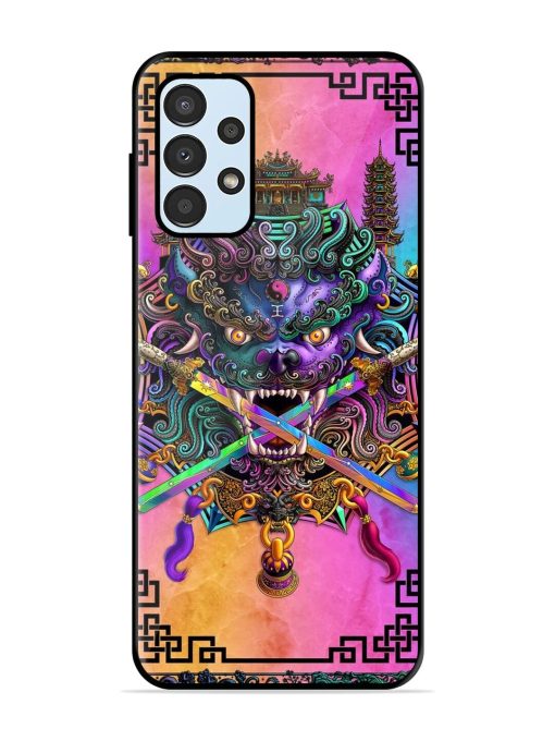 Psychedelic Fu Dog Tapestry Glossy Soft Edge Case for Samsung Galaxy A13 Chachhi