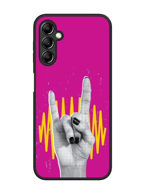 Rock Hand Glossy Soft Edge Case for Samsung Galaxy A14 (5G) Chachhi