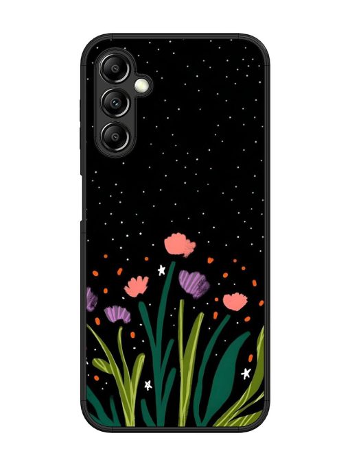 Midnight Bloom Glossy Soft Edge Case for Samsung Galaxy A14 (5G) Chachhi