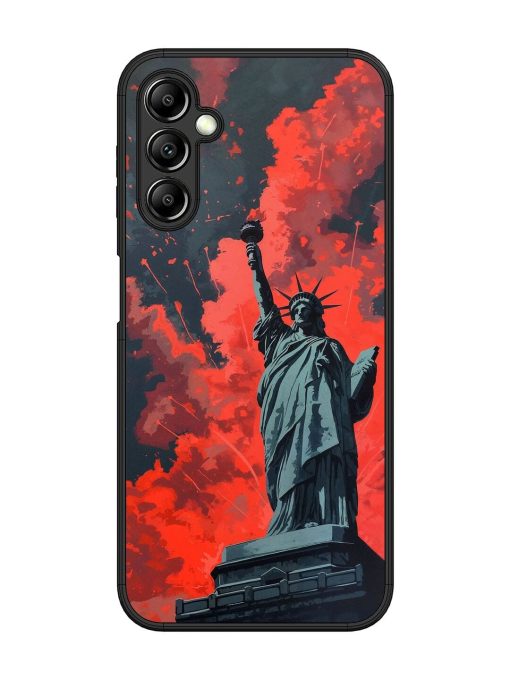 Lady Liberty'S Firework Finale Glossy Soft Edge Case for Samsung Galaxy A14 (5G) Chachhi