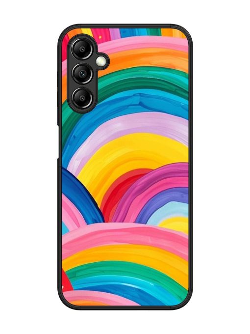 Rainbow Symphony Glossy Soft Edge Case for Samsung Galaxy A14 (5G) Chachhi