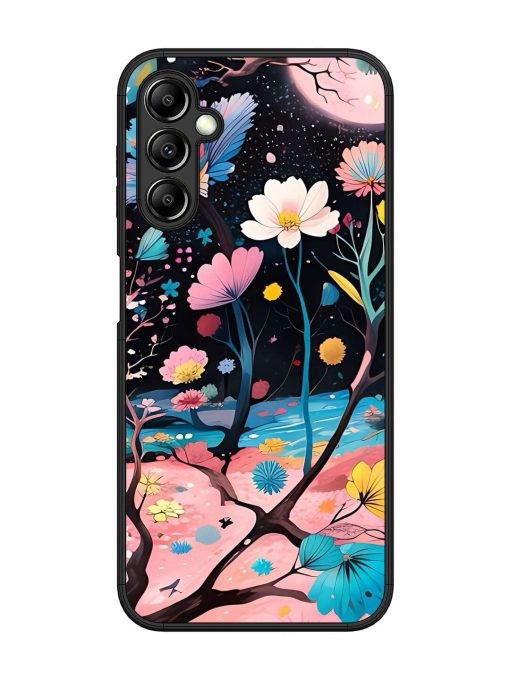 Cosmic Bloom Glossy Soft Edge Case for Samsung Galaxy A14 (5G) Chachhi